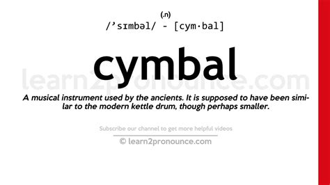 cymbals pronunciation